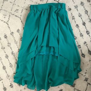 Anthropology hi-low skirt.